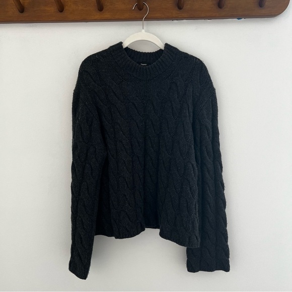 Theory Cable Knit Wool & Cashmere Sweater – Size L - Picture 3 of 5